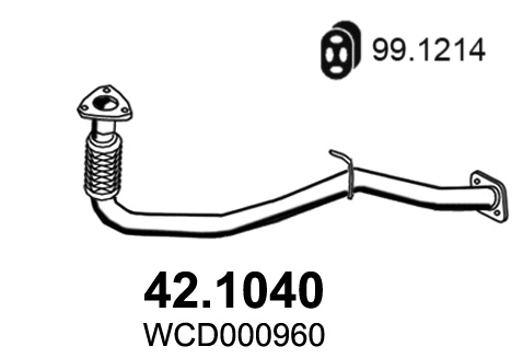 Tuyau d'échappement ASSO 42.1040