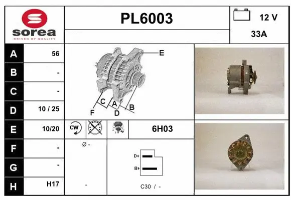 Alternateur SERA PL6003