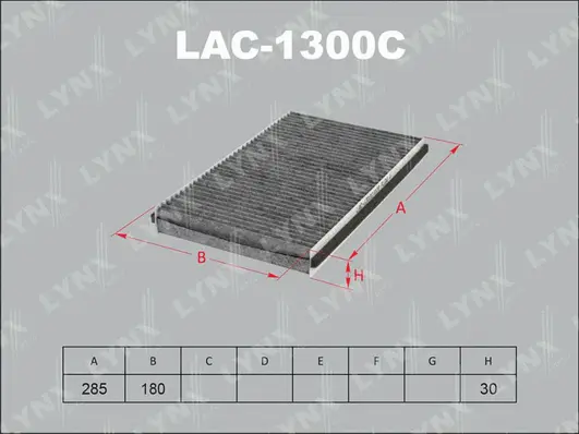 Filtre, air de l'habitacle LYNXAUTO LAC-1300C