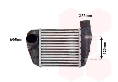 Refroidisseur d'air de suralimentation VAN WEZEL 03004350