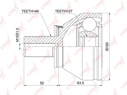 Jeu de joints, arbre de transmission LYNXAUTO CO-3832