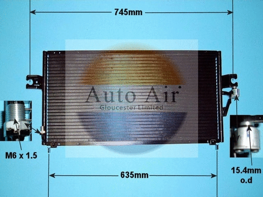 Condenseur, climatisation AUTO AIR GLOUCESTER 16-1230