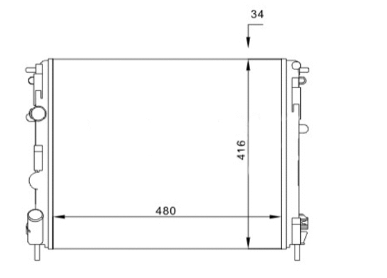 Radiateur, refroidissement du moteur HART 603 114