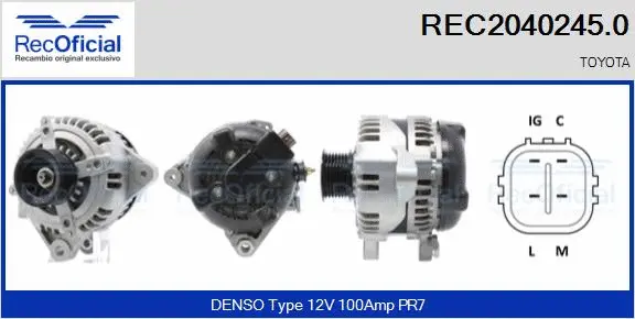Alternateur RECOFICIAL REC2040245.0