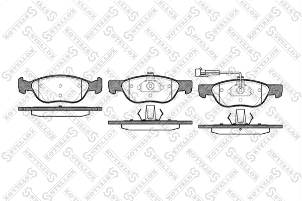 Kit de plaquettes de frein, frein à disque STELLOX 598 011B-SX