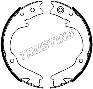 Jeu de mâchoires de frein, frein de stationnement TRUSTING 110.338