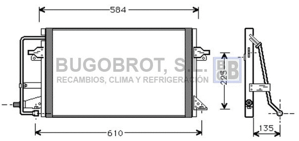 Condenseur, climatisation BUGOBROT 62-FD5178