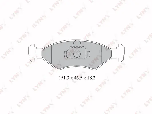 Kit de plaquettes de frein, frein à disque LYNXAUTO BD-3019