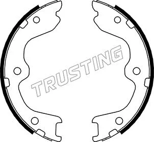 Jeu de mâchoires de frein, frein de stationnement TRUSTING 067.197