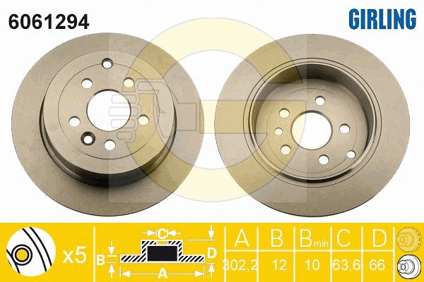 Disque de frein GIRLING 6061294