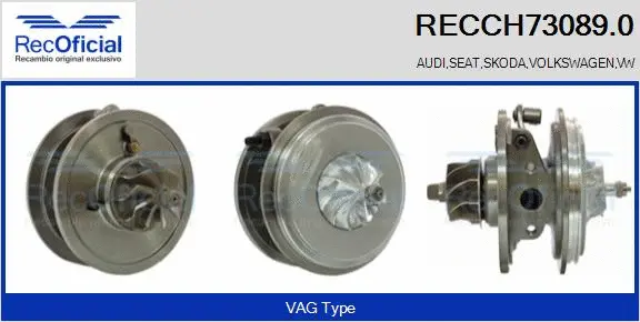 Groupe carter, turbocompresseur RECOFICIAL RECCH73089.0