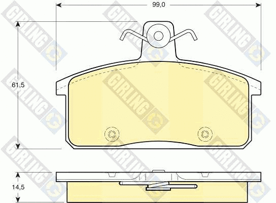 Kit de plaquettes de frein, frein à disque GIRLING 6132021