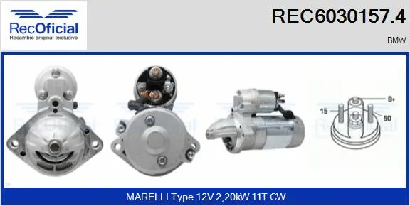 Démarreur RECOFICIAL REC6030157.4