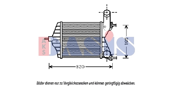 Refroidisseur d'air de suralimentation AKS DASIS 087008N