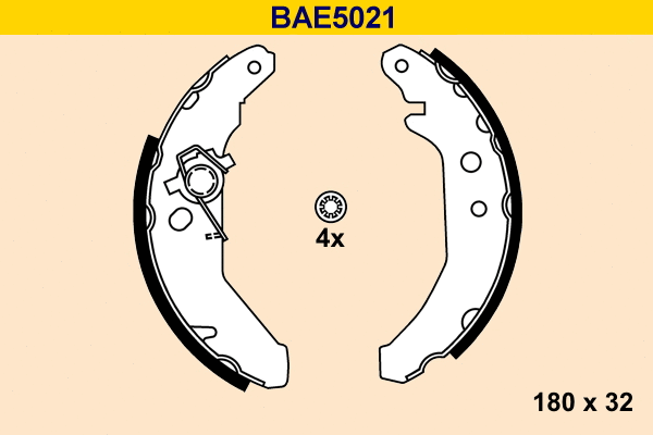 Jeu de mâchoires de frein BARUM BAE5021