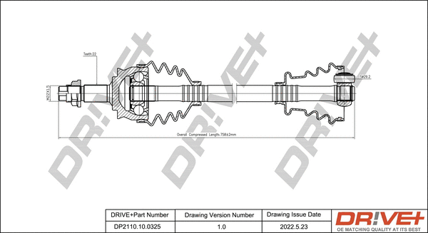 Arbre de transmission Dr!ve+ DP2110.10.0325