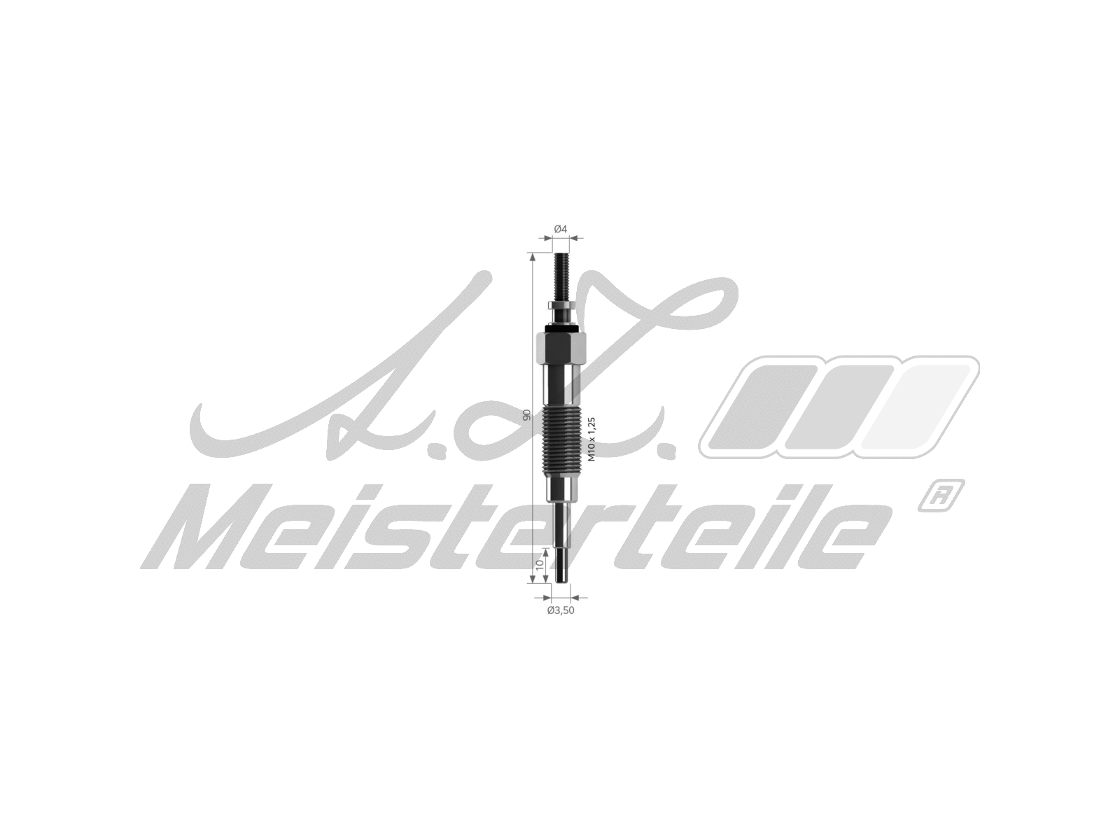 Bougie de préchauffage A.Z. Meisterteile AZMT-49-040-1093