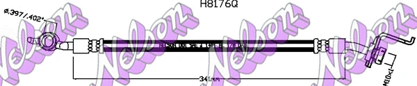 Flexible de frein KAWE H8176Q