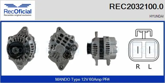 Alternateur RECOFICIAL REC2032100.0