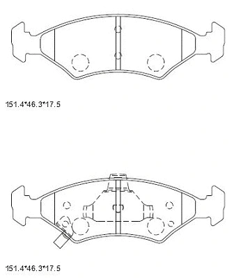 Kit de plaquettes de frein, frein à disque ASIMCO KD9730