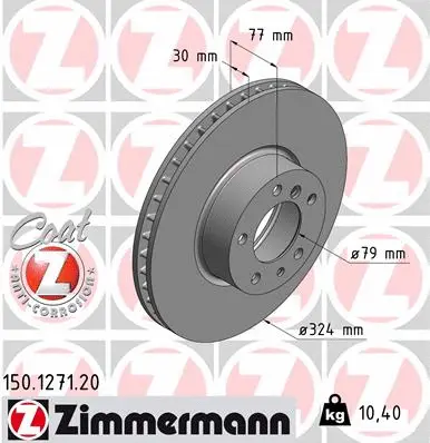 Disque de frein ZIMMERMANN 150.1271.20