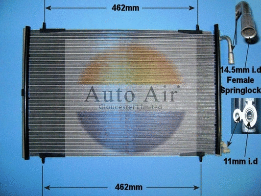 Condenseur, climatisation AUTO AIR GLOUCESTER 16-1249
