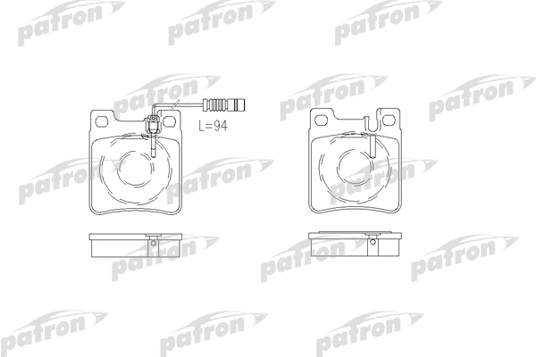Kit de plaquettes de frein, frein à disque PATRON PBP799