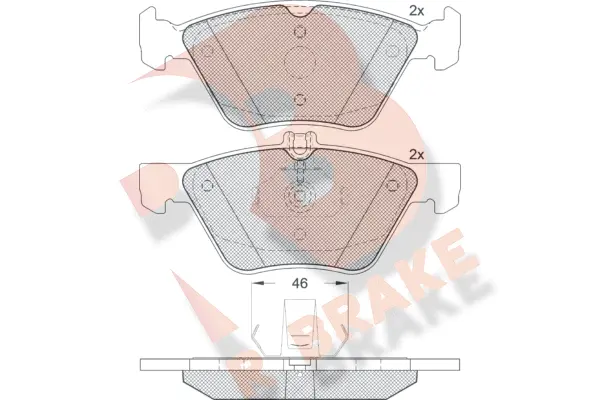 Kit de plaquettes de frein, frein à disque R BRAKE RB1159