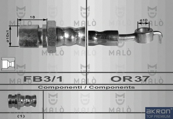 Flexible de frein AKRON-MALÒ 80288