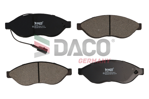 Kit de plaquettes de frein, frein à disque DACO Germany 321960