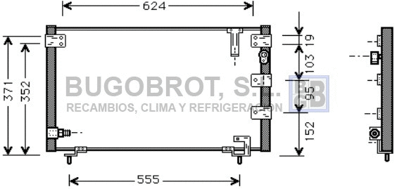 Condenseur, climatisation BUGOBROT 62-TO5262