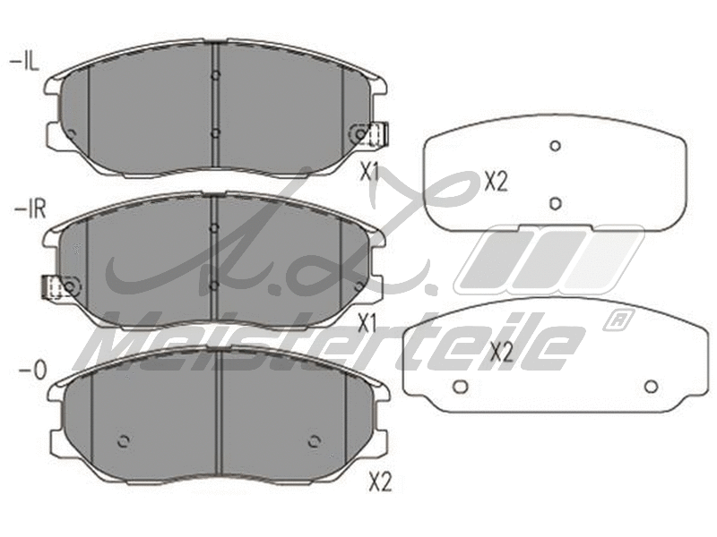 Kit de plaquettes de frein, frein à disque A.Z. Meisterteile AZMT-44-022-1648