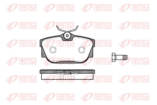 Kit de plaquettes de frein, frein à disque REMSA 0767.00