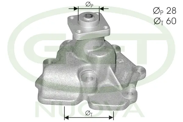 Pompe à eau, refroidissement du moteur GGT PA10506