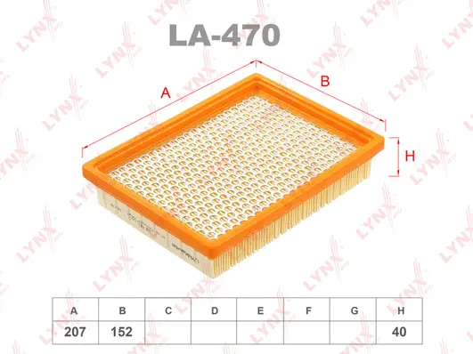 Filtre à air LYNXAUTO LA-470