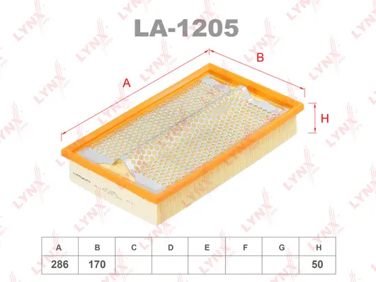 Filtre à air LYNXAUTO LA-1205