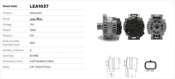 Alternateur LUSA LEA1037