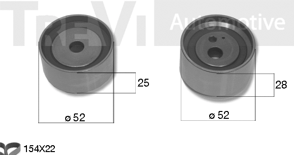 Kit de courroie crantée TREVI AUTOMOTIVE KD1375