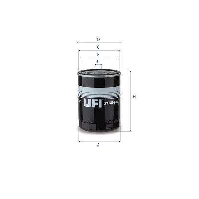 Filtre à huile UFI 23.654.00