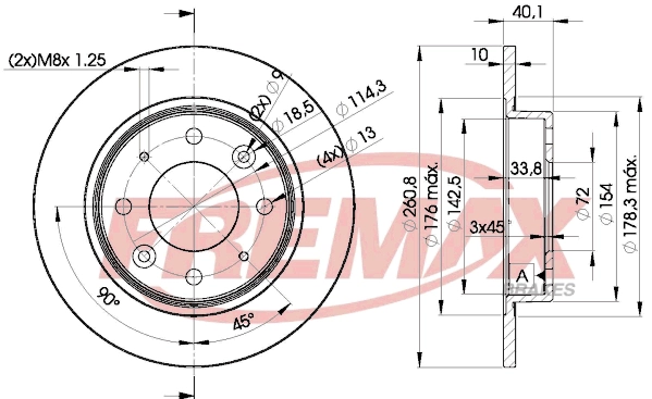 Disque de frein FREMAX BD-6251