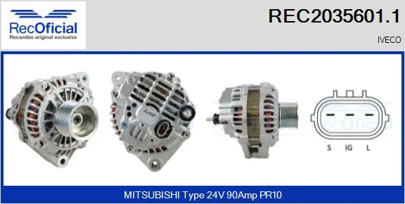 Alternateur RECOFICIAL REC2035601.1
