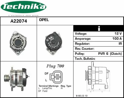 Alternateur Technika A22074