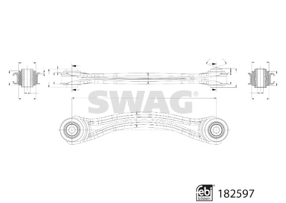 Bras de liaison, suspension de roue SWAG 33 10 8673