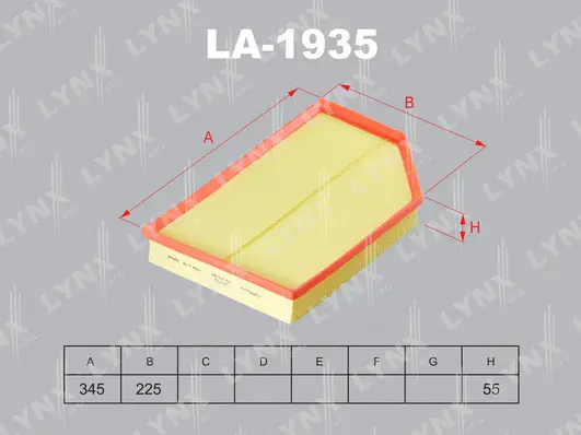 Filtre à air LYNXAUTO LA-1935