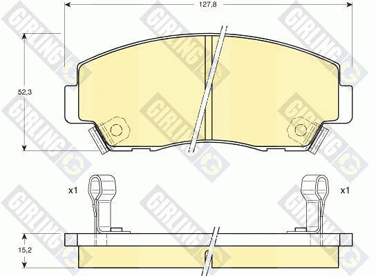 Kit de plaquettes de frein, frein à disque GIRLING 6109779