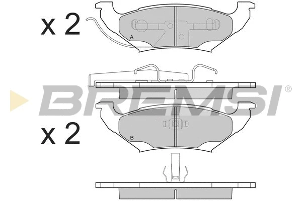 Kit de plaquettes de frein, frein à disque BREMSI BP3223