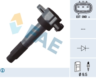Bobine d'allumage FAE 80268