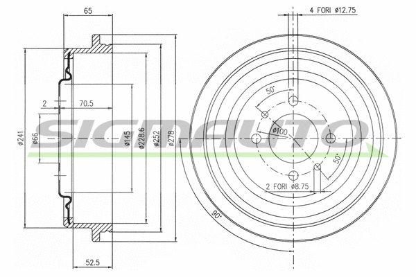 Tambour de frein SIGMAUTO DR5392