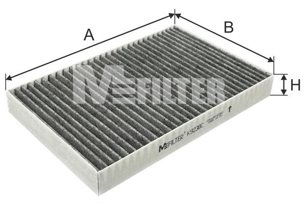 Filtre, air de l'habitacle MFILTER K 9238C
