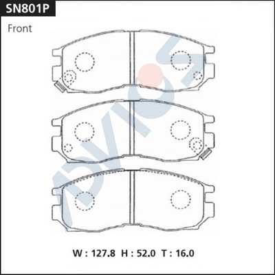Kit de plaquettes de frein, frein à disque ADVICS SN801P